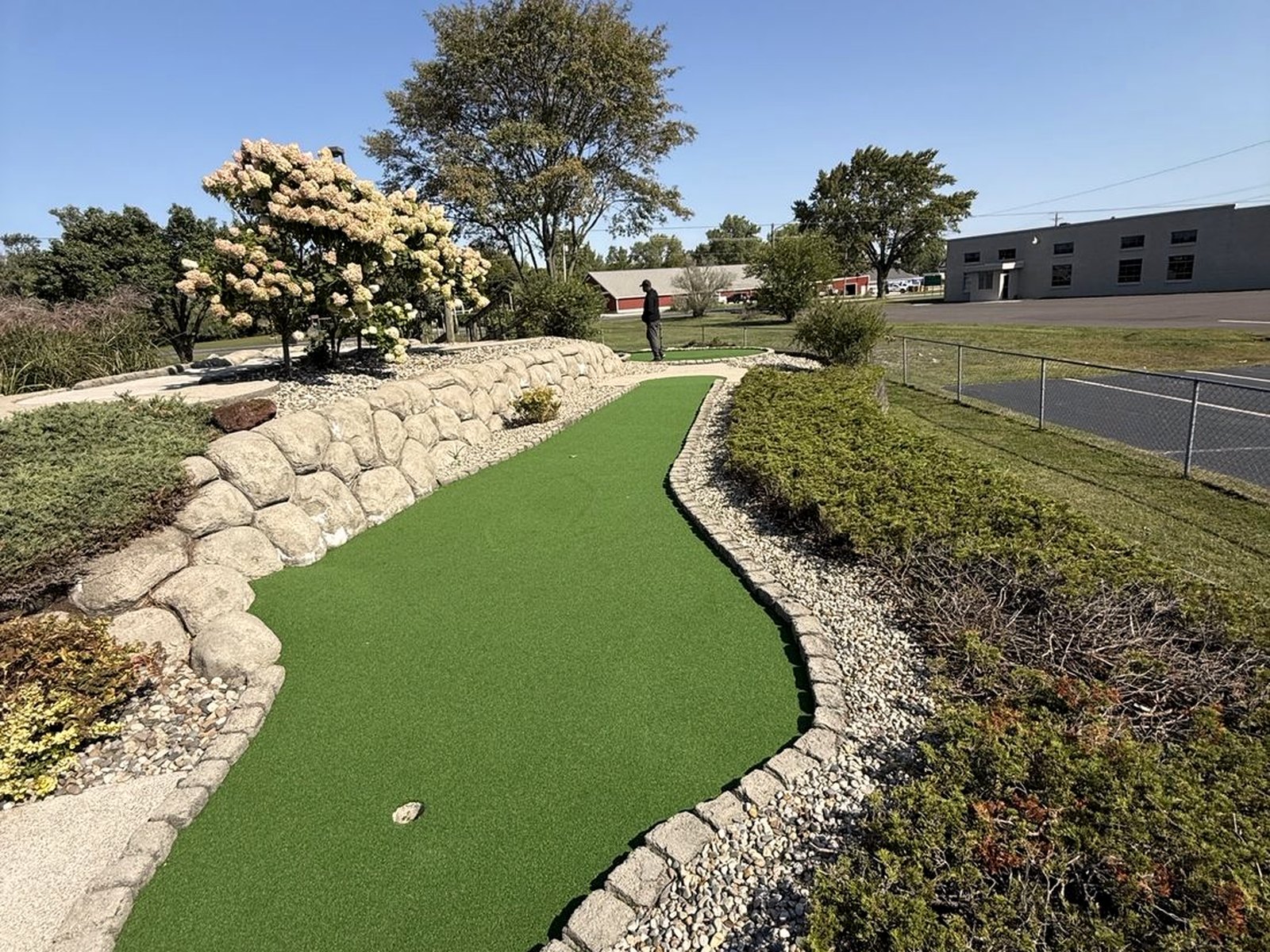 The eighteen-hole mini golf course at Lakeside Social in South Haven, Michigan